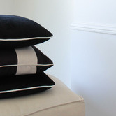 Capeview Interiors Classic Stripe Linen-Blend Cushion Cover
