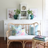 Capeview Interiors French Stripe Square Linen-Blend Cushion Cover