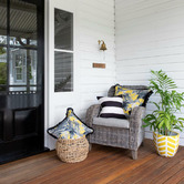 Capeview Interiors Classic Stripe Linen-Blend Cushion Cover