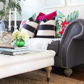 Capeview Interiors Classic Stripe Linen-Blend Cushion Cover