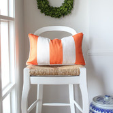 Capeview Interiors Classic Stripe Rectangular Linen-Blend Cushion Cover