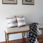 Capeview Interiors Classic Stripe Linen-Blend Cushion Cover
