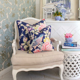 Capeview Interiors Oriental Romance Linen-Blend Cushion Cover