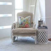 Capeview Interiors Oriental Romance Linen-Blend Cushion Cover