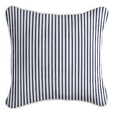 Capeview Interiors Ticking Stripe Square Linen-Blend Cushion Cover