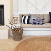 Capeview Interiors Classic Stripe Linen-Blend Cushion Cover