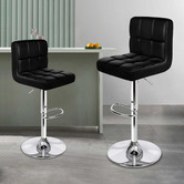 Hoxton Room Randolph Swivel Faux Leather Adjustable Barstools