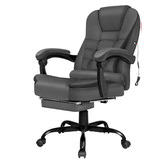 Hoxton Room Madison Faux Leather Massage Executive Chair with Footrest