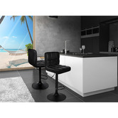 Hoxton Room Randolph Swivel Faux Leather Adjustable Barstools
