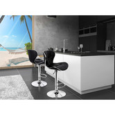Hoxton Room Leana Faux Leather Adjustable Barstools