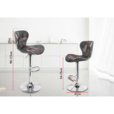 Hoxton Room Leana Faux Leather Adjustable Barstools
