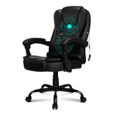 Hoxton Room Black Madison Faux Leather Massage Executive Chair