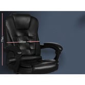 Hoxton Room Black Madison Faux Leather Massage Executive Chair