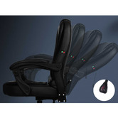 Hoxton Room Black Madison Faux Leather Massage Executive Chair