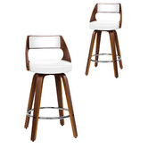 Hoxton Room 65cm Davian Faux Leather Swivel Bar Stools