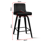 Hoxton Room 65cm Norris Faux Leather Swivel Barstools