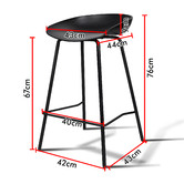 Hoxton Room 67cm Dayton Metal Bar Stools