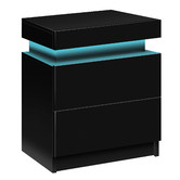 Hoxton Room Nolen 2 Drawer Bedside Table with LED Light