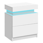 Hoxton Room Nolen 2 Drawer Bedside Table with LED Light