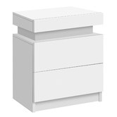 Hoxton Room Nolen 2 Drawer Bedside Table with LED Light
