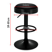 Hoxton Room Sade Faux Leather Adjustable Swivel Barstools