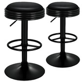 Hoxton Room Sade Faux Leather Adjustable Swivel Barstools