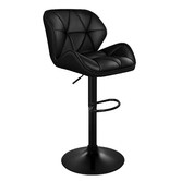 Hoxton Room Black Gilles Faux Leather Adjustable Barstools