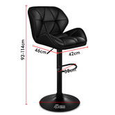 Hoxton Room Black Gilles Faux Leather Adjustable Barstools
