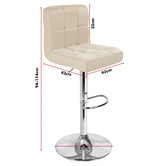 Hoxton Room Ralph Faux Leather Adjustable Barstools