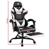 Hoxton Room Darius Faux Leather Gaming Chair with Lumbar Massage