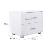 Hoxton Room Allanis 2 Drawer Bedside Table