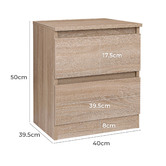 Hoxton Room Regal 2 Drawer Bedside Table