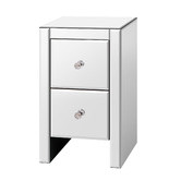 Hoxton Room Allia 2 Drawer Mirrored Bedside Table