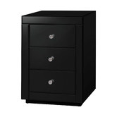 Hoxton Room Allia 3 Drawer Mirrored Bedside Table
