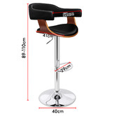 Hoxton Room Demetrius Faux Leather Adjustable Barstool