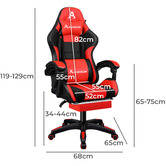 HoxtonRoom Nightcrawler PU Leather Gaming Chair with Footrest | Temple ...