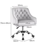 Hoxton Room Cassie Tufted Velvet Office Chair