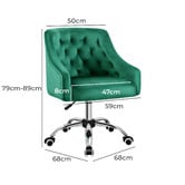 Hoxton Room Cassie Tufted Velvet Office Chair