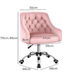 Hoxton Room Cassie Tufted Velvet Office Chair
