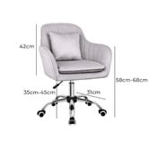 Hoxton Room Carrie Velvet Office Chair