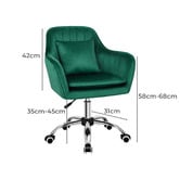 Hoxton Room Carrie Velvet Office Chair