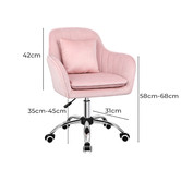 Hoxton Room Carrie Velvet Office Chair