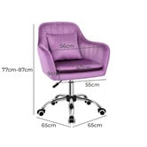 Hoxton Room Carrie Velvet Office Chair
