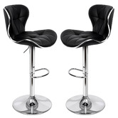 Hoxton Room Leana Faux Leather Adjustable Barstools