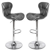 Hoxton Room Leana Faux Leather Adjustable Barstools