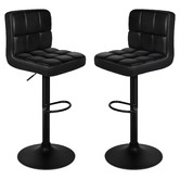 Hoxton Room Randolph Swivel Faux Leather Adjustable Barstools