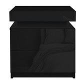Hoxton Room Nolen 2 Drawer Bedside Table with LED Light