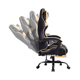 Hoxton Room Darius Faux Leather Gaming Chair with Lumbar Massage