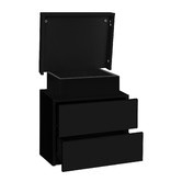 Hoxton Room Nolen 2 Drawer Bedside Table with LED Light