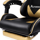 Hoxton Room Darius Faux Leather Gaming Chair with Lumbar Massage
